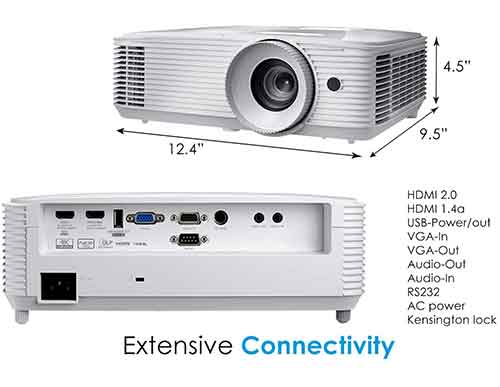Optoma HD39HDR Projector Connectivity
