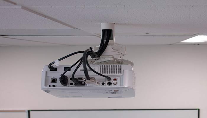 Why should you hide projector wires?