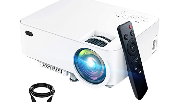 HOMPOW 5500L Movie Projector, Smartphone 